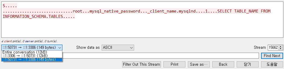 TCP Stream ASCII Request